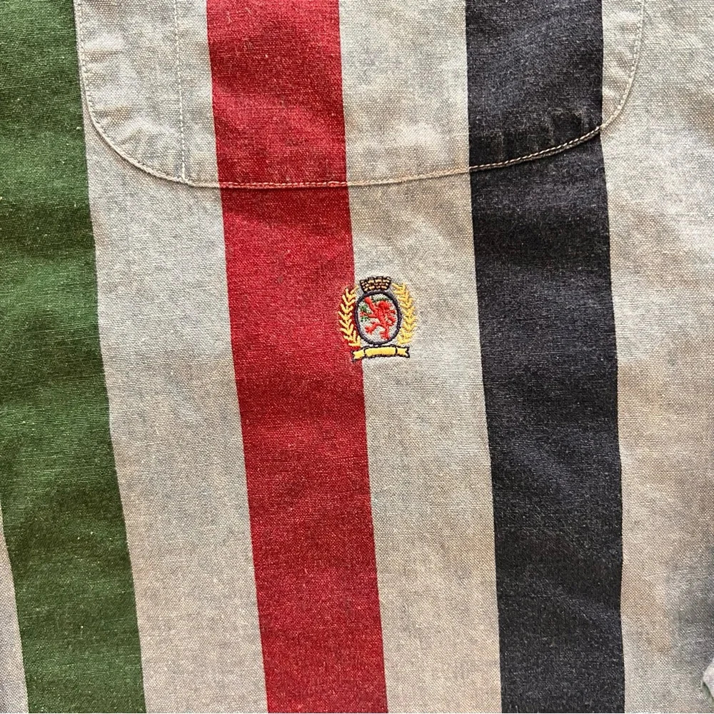 Vintage Tommy Hilfiger Multicolored Button-Down Long Sleeve 100% Cotton - Picture 5 of 8